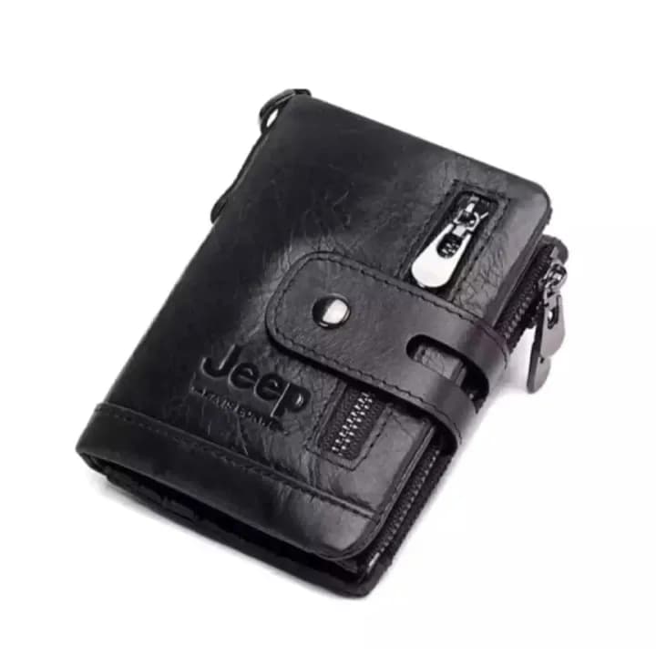 Jeep Men's Chocolate Leather Wallet