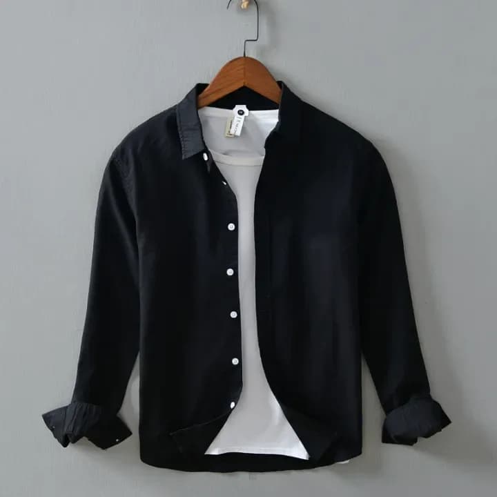 Trendy Cotton Oxford Long Sleeve Casual Shirt For Men