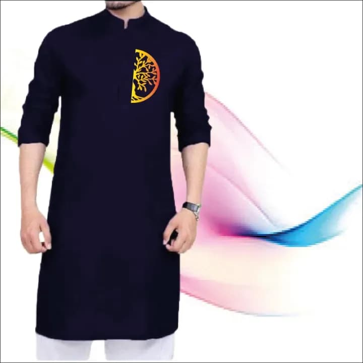 printed Cotton Exclusive Long Sleeve Panjabi for Men